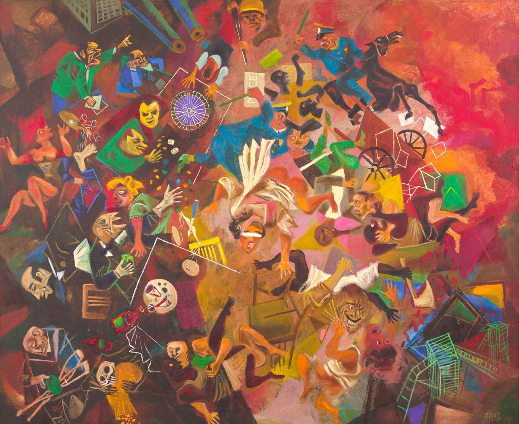 William Gropper (American, 1897-1977) - Doomsday Rhapsody