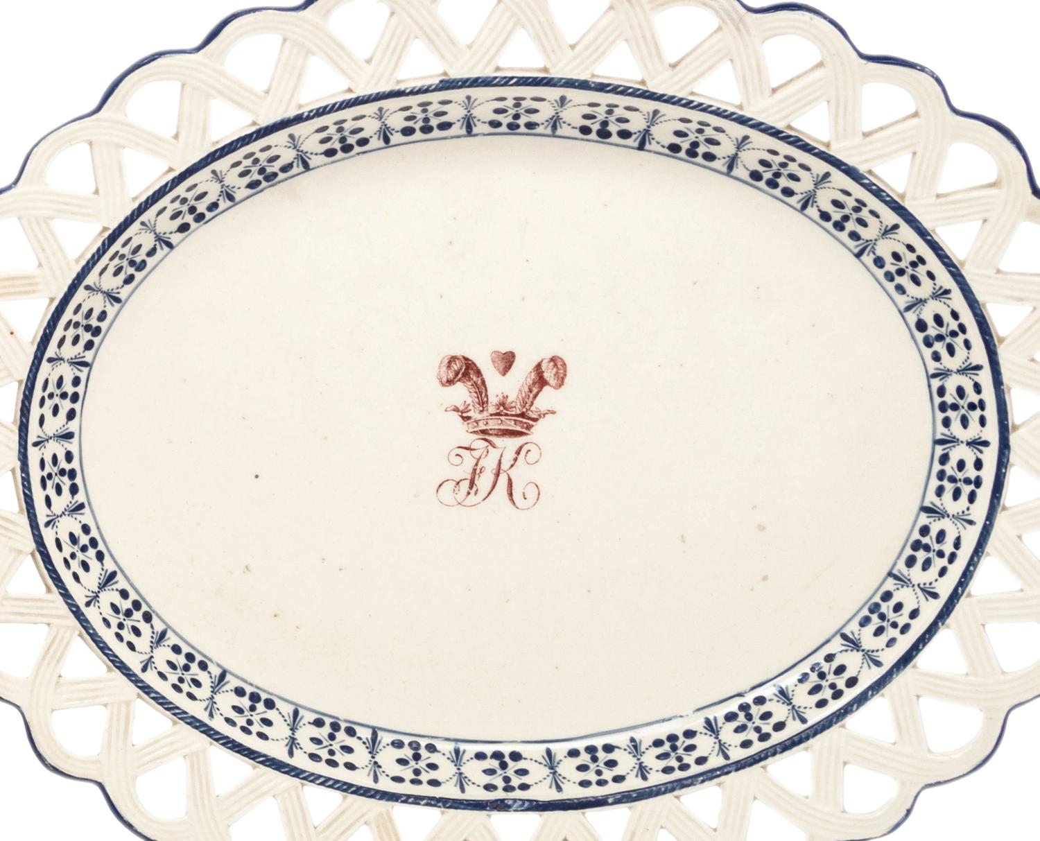 A Pair of English Reticulated Creamware Trays