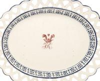 A Pair of English Reticulated Creamware Trays