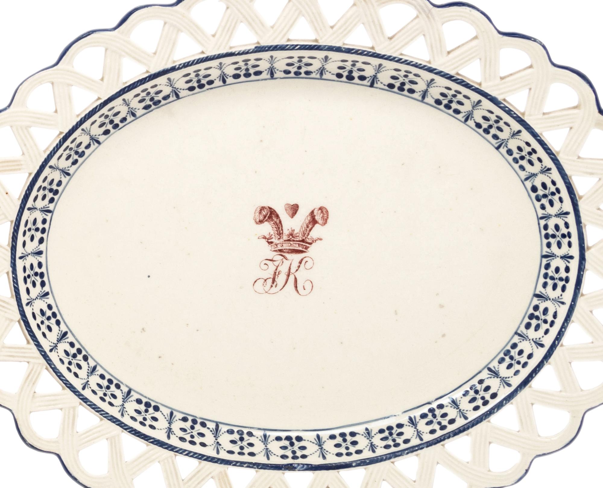 A Pair of English Reticulated Creamware Trays