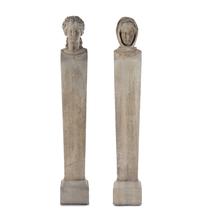 A Pair of Cast Stone Garden Herms