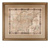 PHELPS, ENSIGNS & THAYER, publishers. Phelps's National Map of the United States, A Travellers Guide [map only]. New York, 1848.