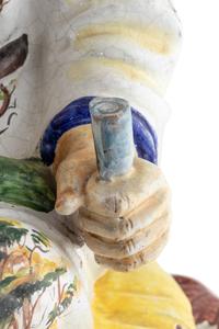An Italian Polychrome-Glazed Terra Cotta Chinoiserie Figure