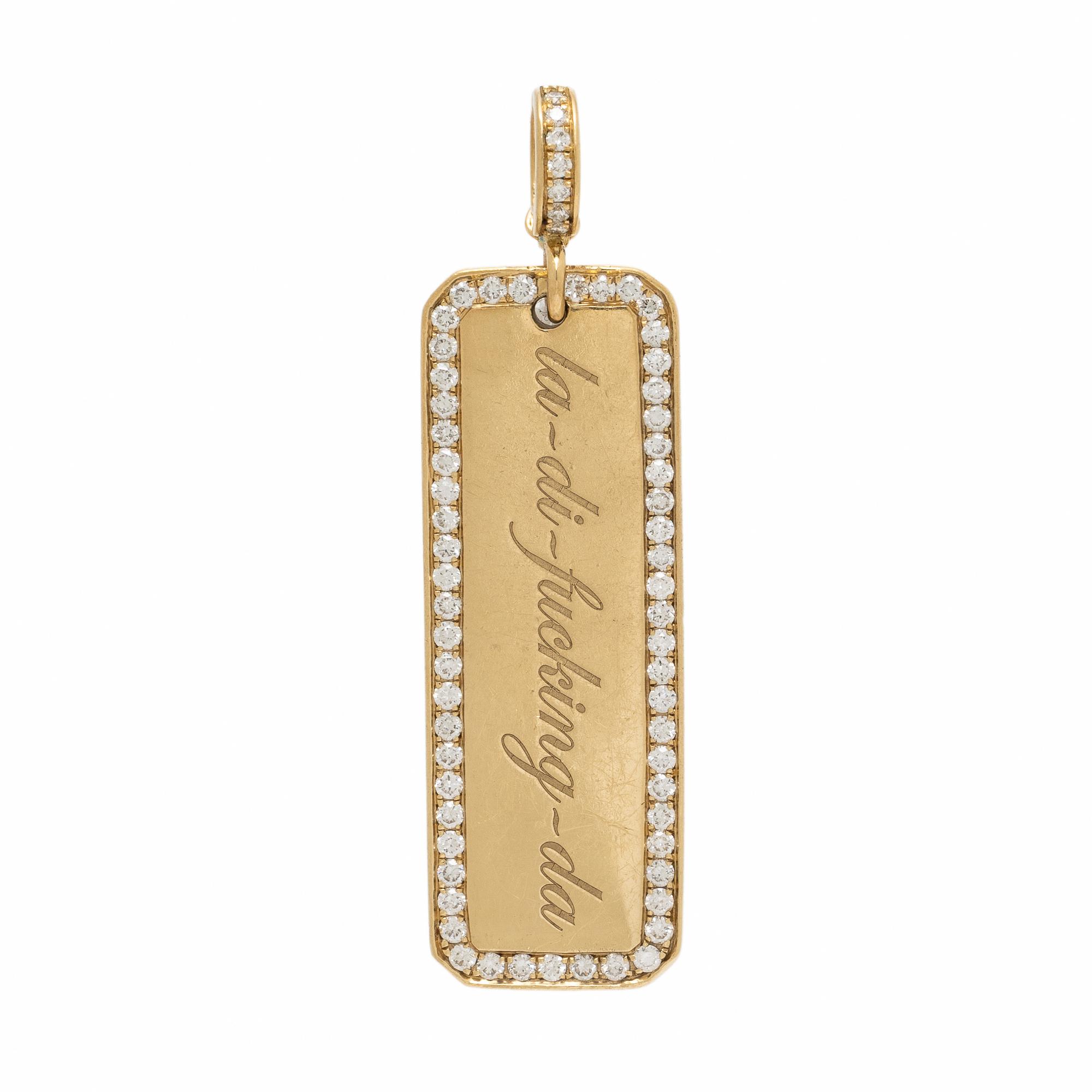 Yellow Gold and Diamond 'La-Di-Da' Pendant