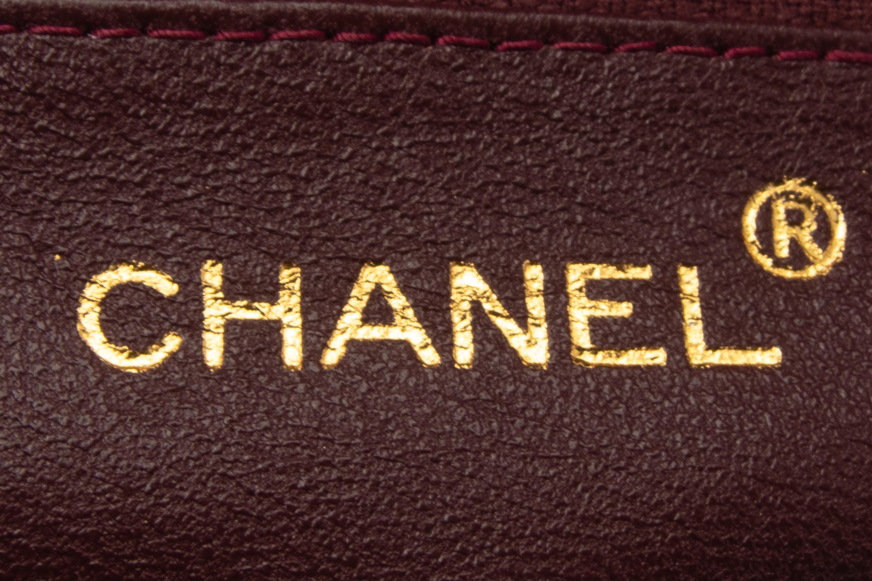 Chanel Red Leather Quilted Handbag, 1980-90s