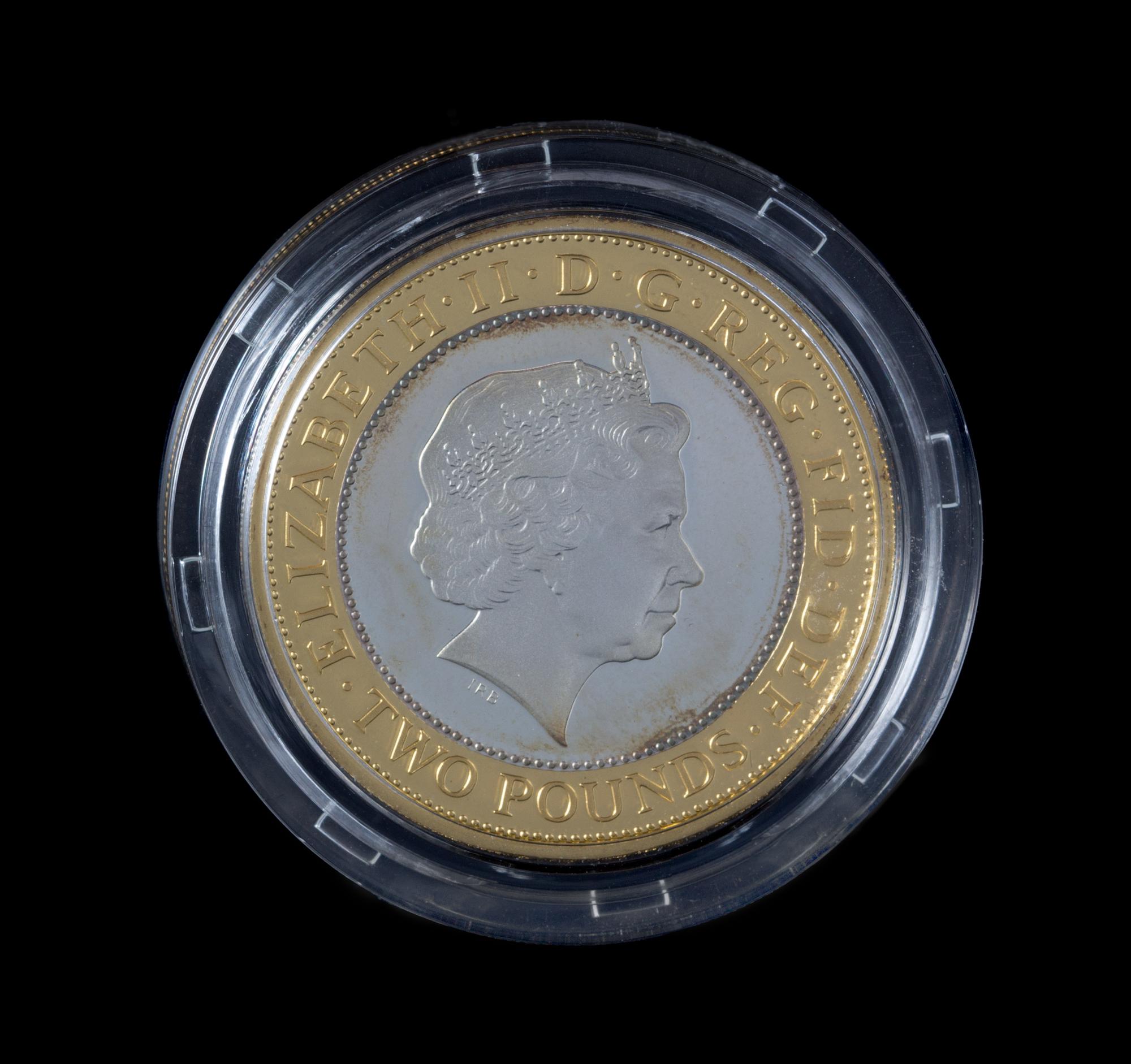 Two United Kingdom Royal Mint 2008 Olympic Games Handover Ceremony 2 Pound Proofs
