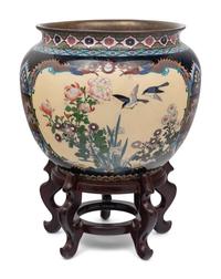 A Large Cloisonné Jardinière