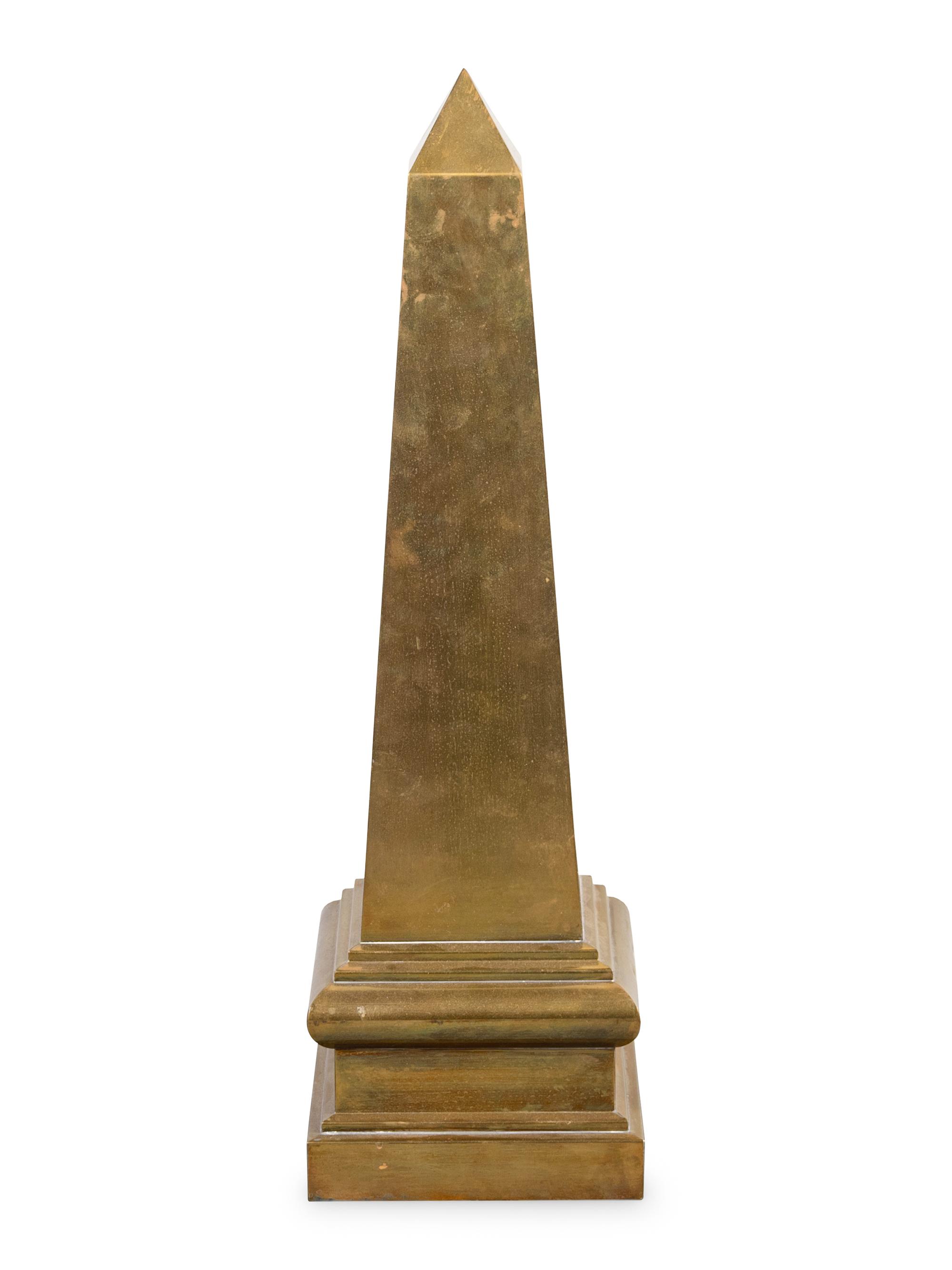 A Neoclassical Style Brass Obelisk — 20TH CENTURY