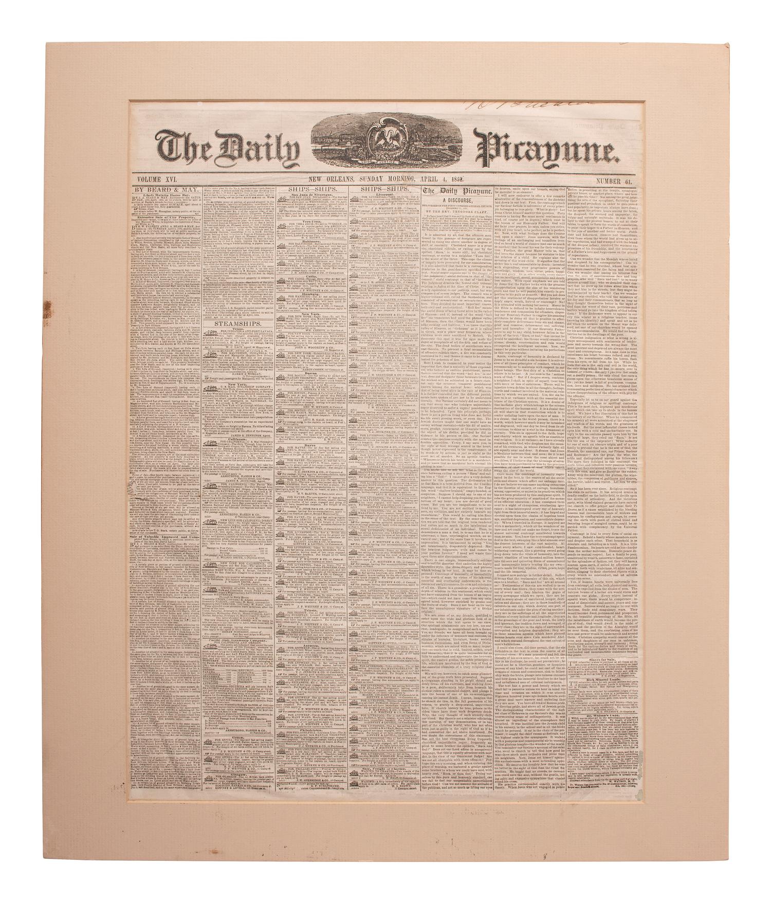 [MEXICAN WAR]. 200+ New Orleans newspapers, incl. Daily Picayune issues with Mexican War coverage.