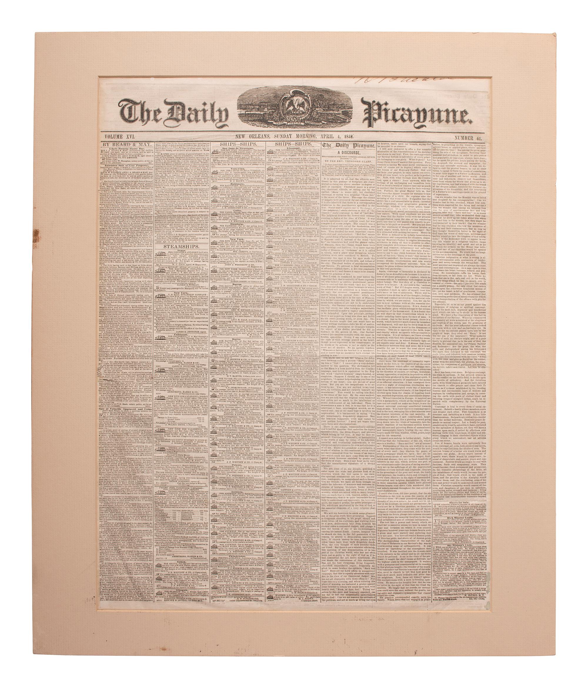 [MEXICAN WAR]. 200+ New Orleans newspapers, incl. Daily Picayune issues with Mexican War coverage.