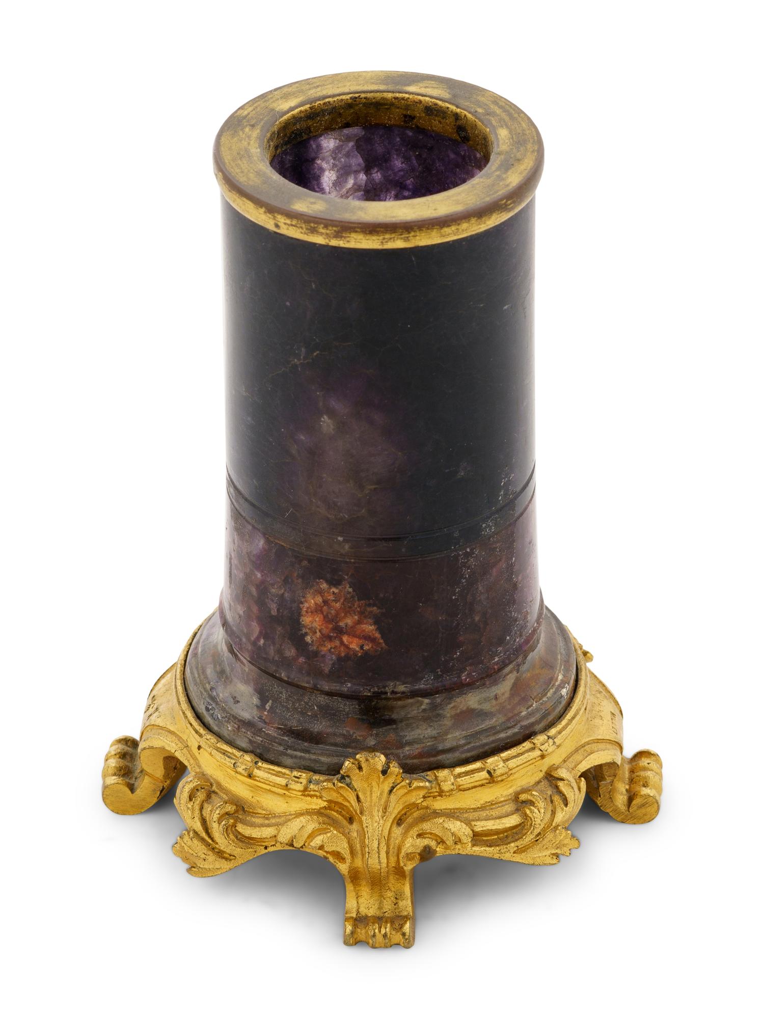 A French Gilt Bronze Mounted Blue John Vase