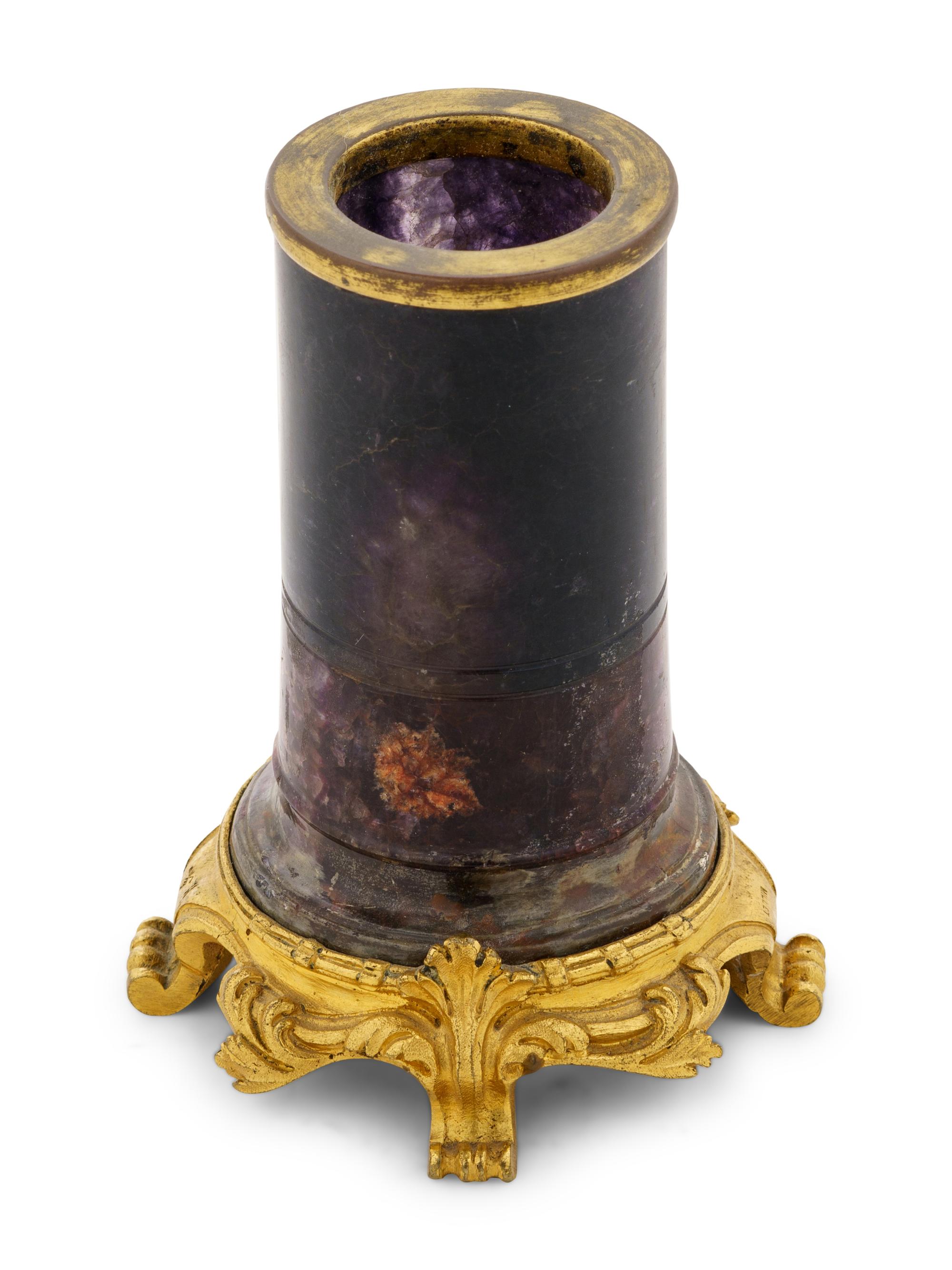 A French Gilt Bronze Mounted Blue John Vase