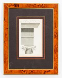 Three Architectural Engravings Height 8 1/2 x width 5 inches.