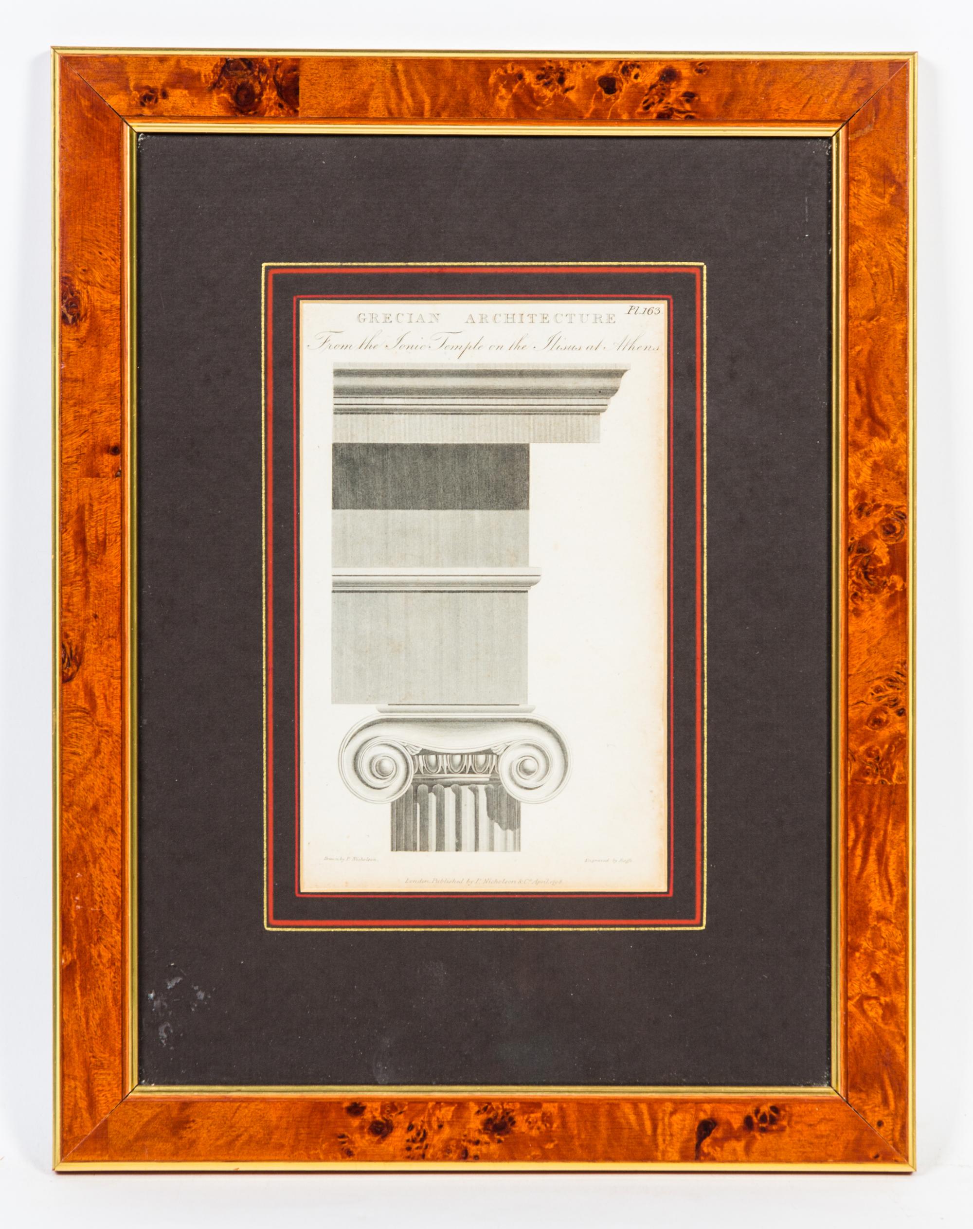Three Architectural Engravings Height 8 1/2 x width 5 inches.