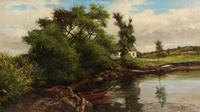 Delbert Dana Coombs and George Frederick Morse, (American, 1850–1938 and 1834–1926), Landscape, 1890 and Landscape, 1879 (a pair of wor