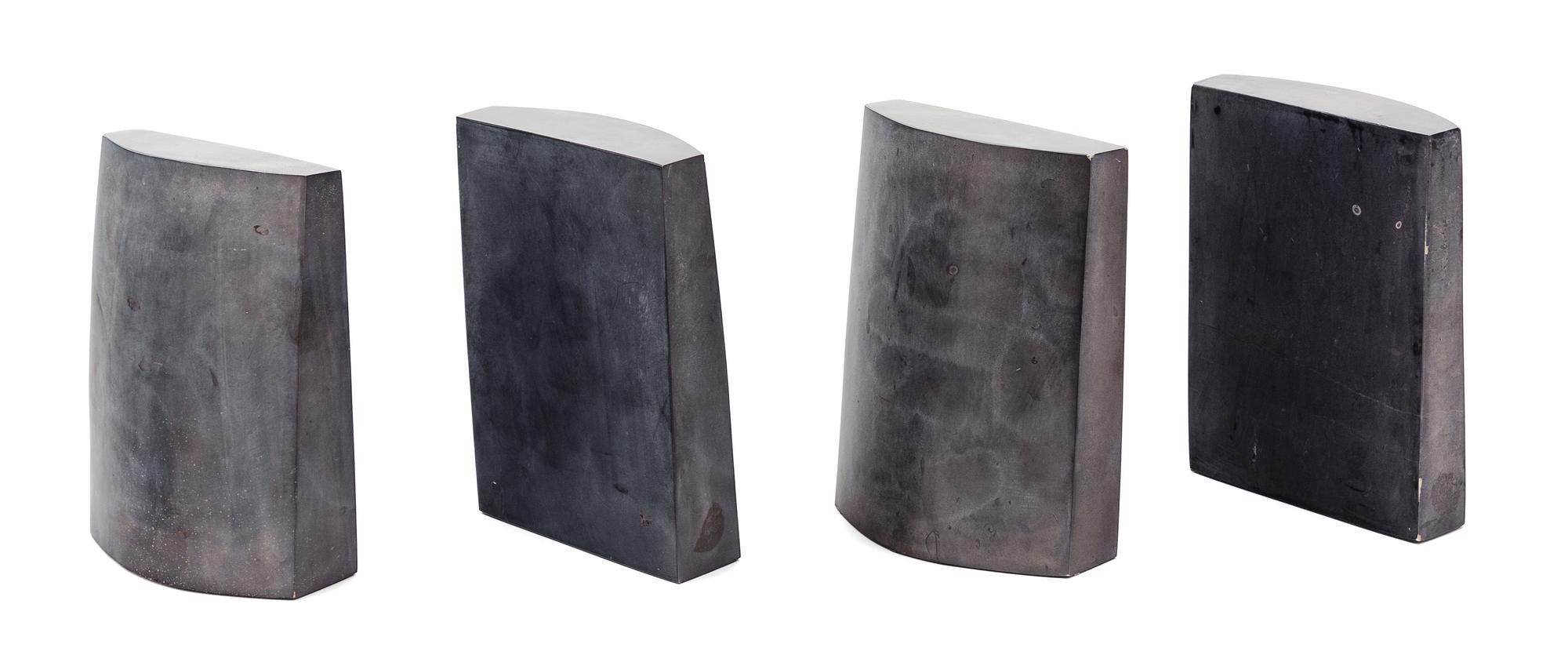 Two Pairs of Stone Book Ends Height 8 inches. — 20TH CENTURY