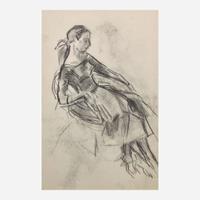 John Fulton Folinsbee (American, 1892-1972) Young Girl in Dress Seated; together with Seated Woman in Dress, and Young Woman Adjusting Shoe