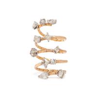 Diamond and Rose Gold Flexible Spiral Ring