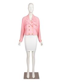 Chanel Pink Double-Breasted Jacket, 1990s