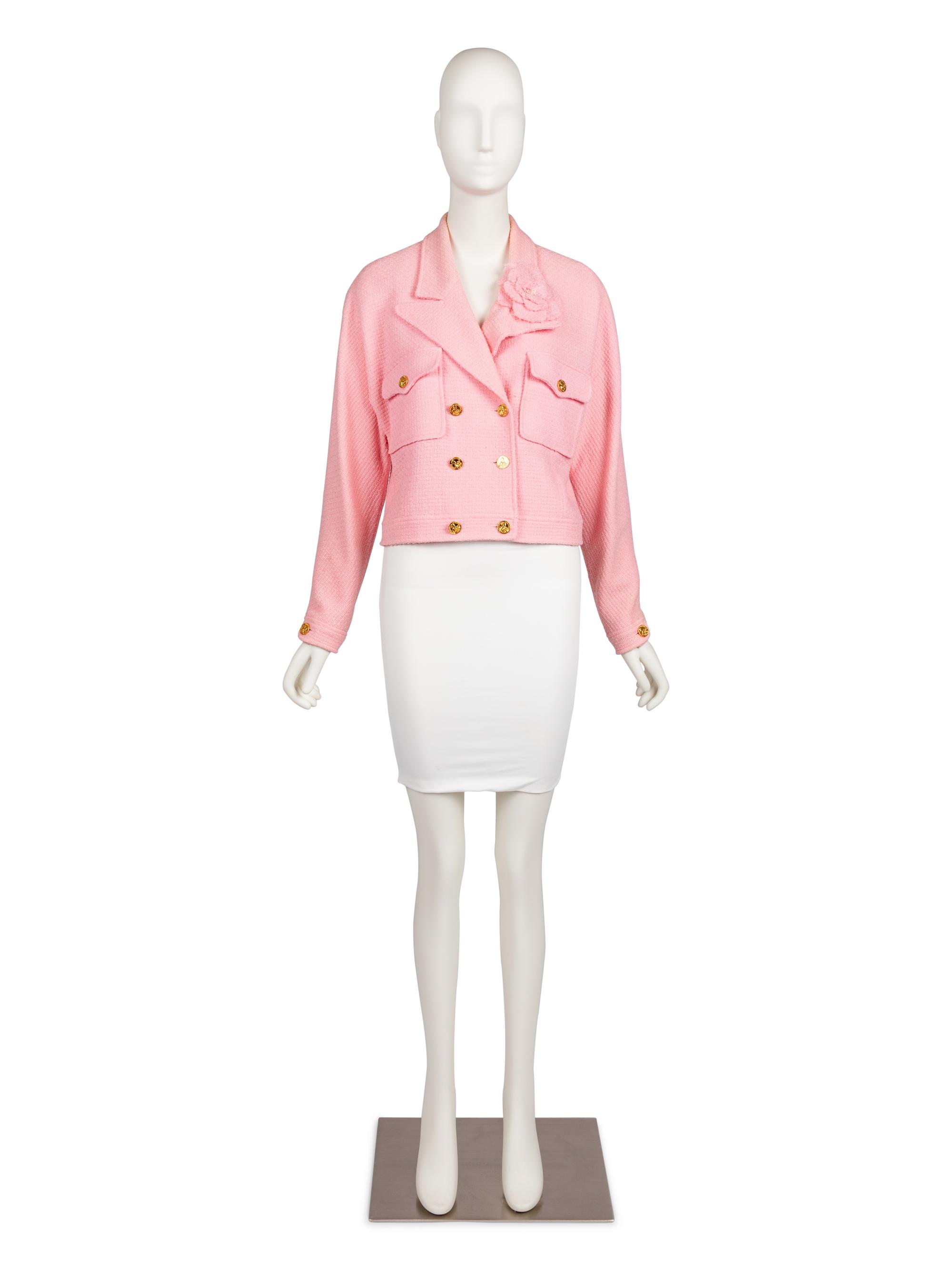 Chanel Pink Double-Breasted Jacket, 1990s