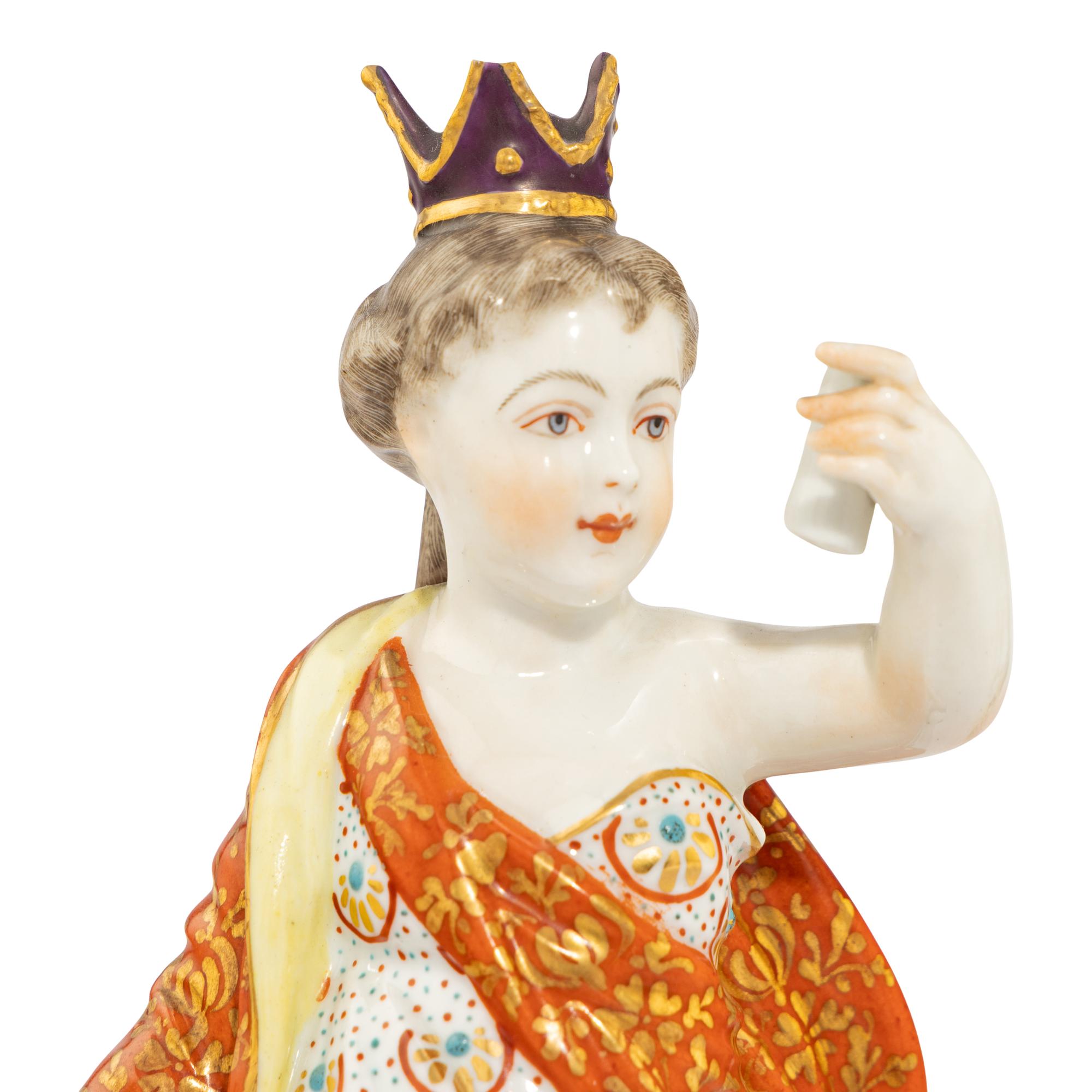 A Set of Four Chelsea Porcelain Figures Allegorical of the Continents