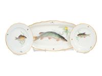 A Meissen Porcelain Fish Service