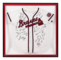 A 1991 Atlanta Braves Team Signed Autograph Pete Smith Game Issued Baseball Jersey (BAS Beckett Authentication Services Certified),