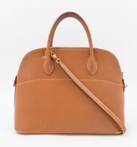 An Hermès Gold Epsom Bolide 35cm Bag, 14" x 11" x 5".
