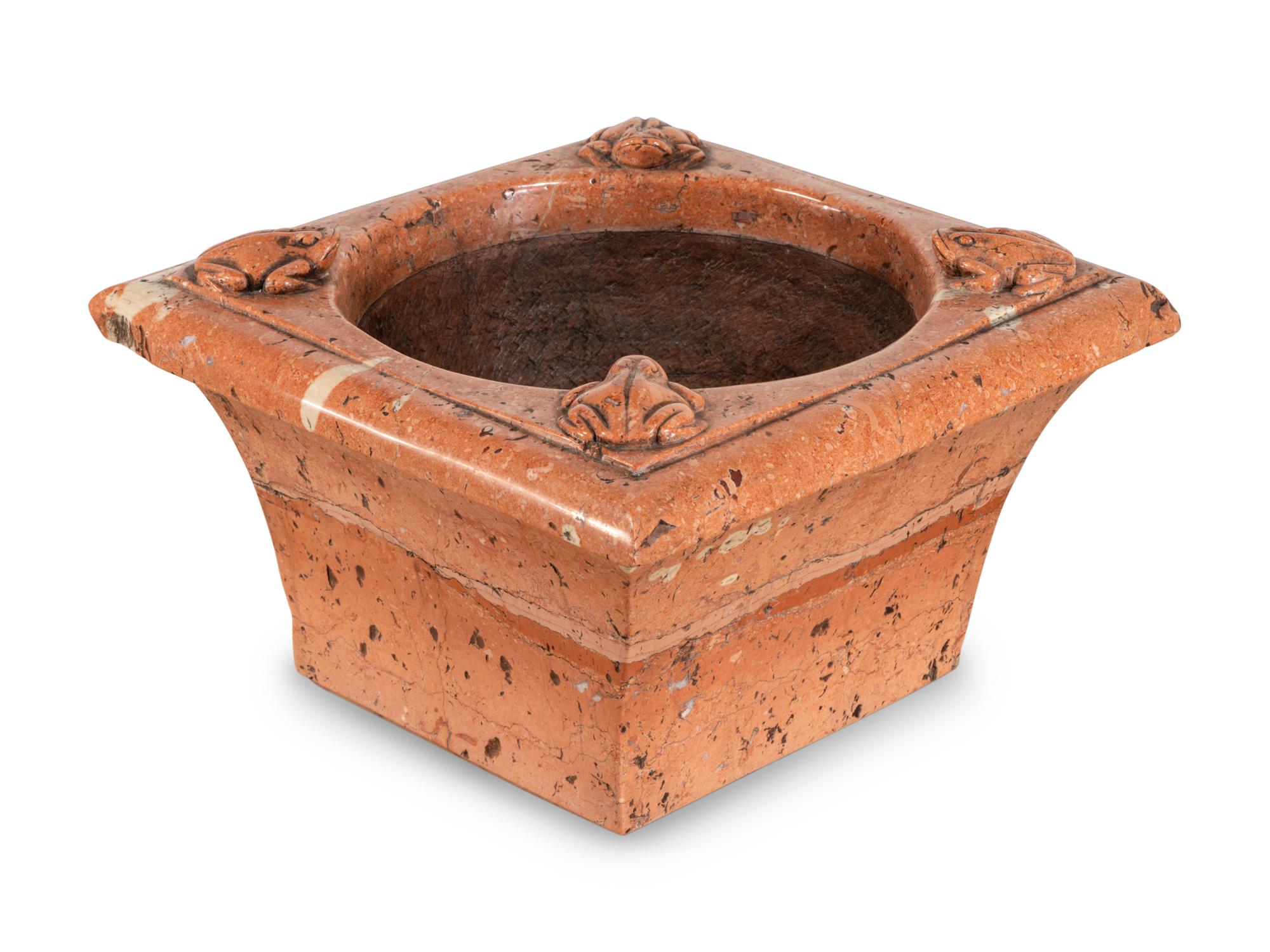 An Italian Variegated Marble Jardinière