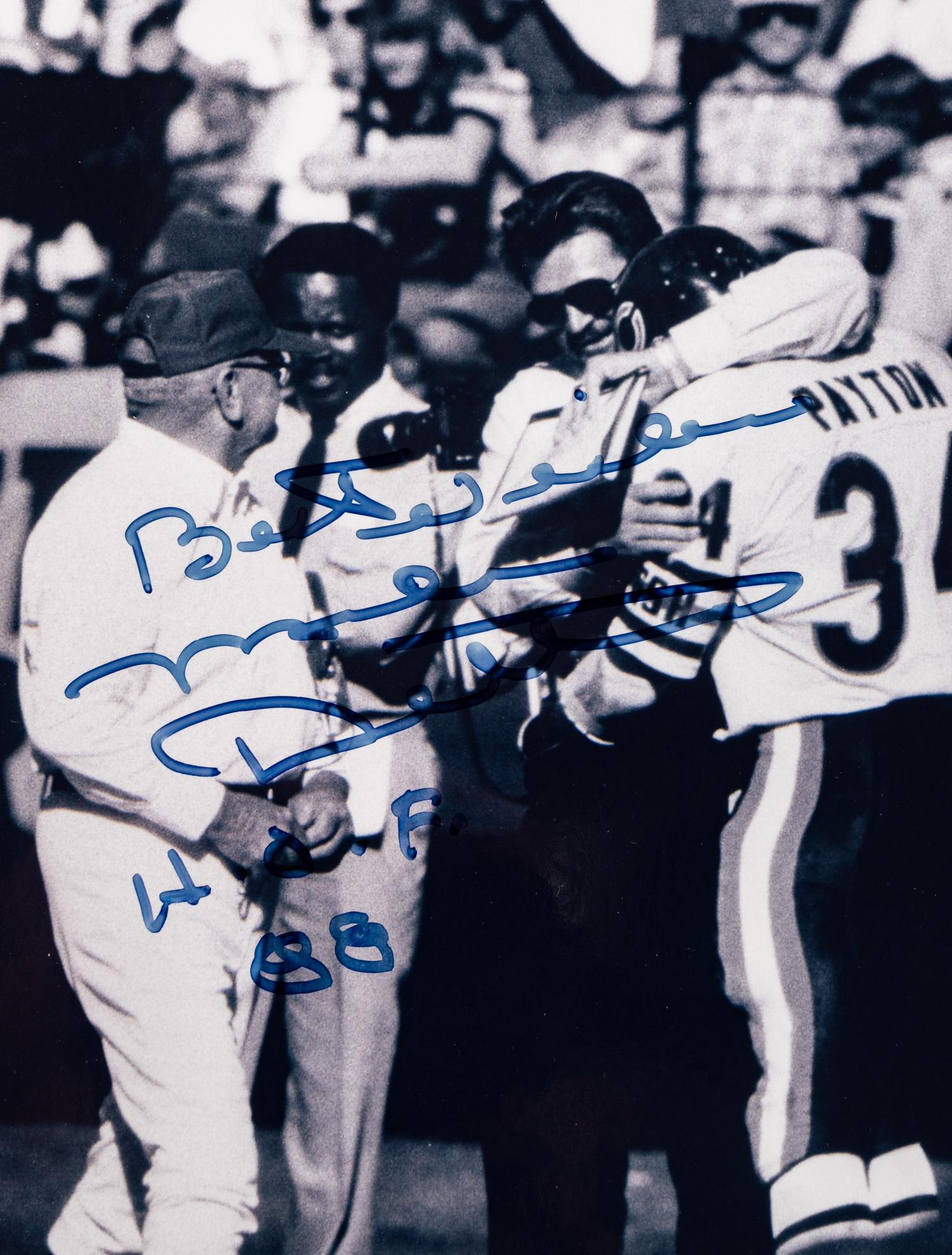 A Group of Mike Ditka and Walter Payton Chicago Bears Signed Autograph Photos (BAS Beckett Authentication Services Certified),