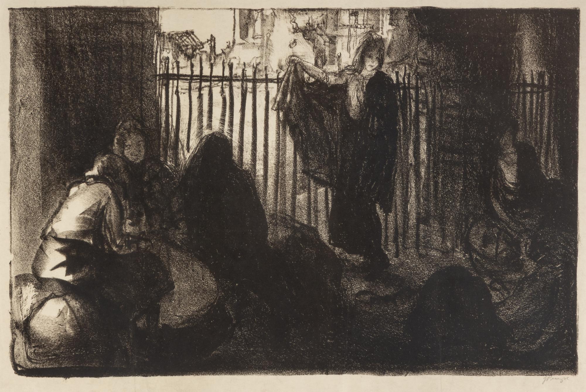 Untitled (Refugees Sheltering among Ruins), c. 1917