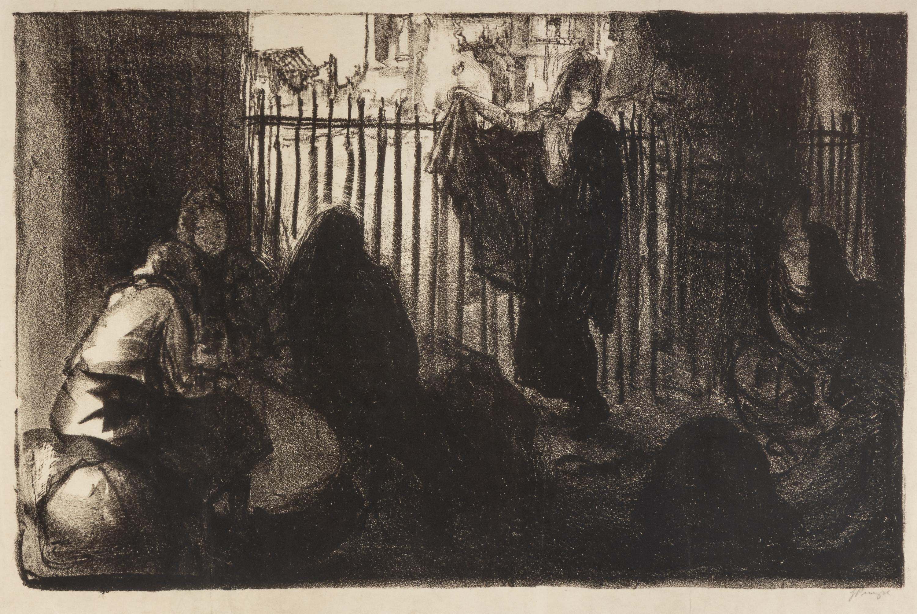 Untitled (Refugees Sheltering among Ruins), c. 1917