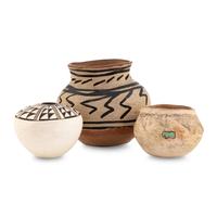 Collection of Pueblo Pottery, including a Lucy Lewis Jar