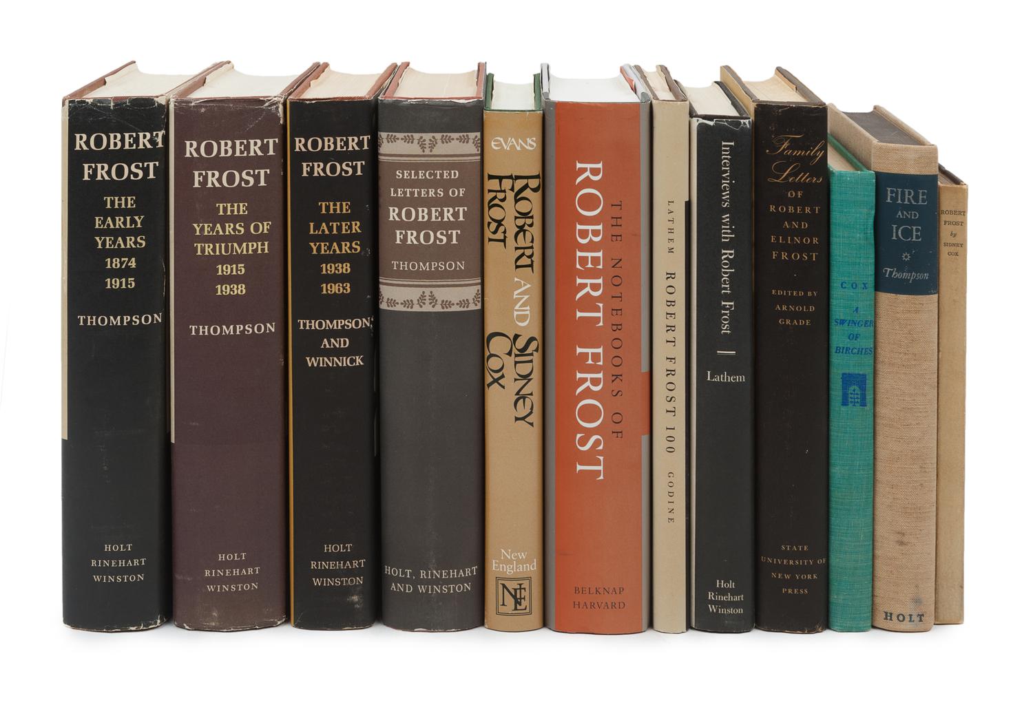 [FROST, Robert (1874-1963)]. A group of approximately 143 reference works about Frost, including: