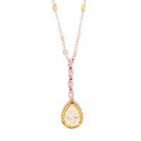 COLORED DIAMOND AND DIAMOND NECKLACE