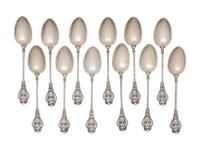 A Set of Twelve American Silver Spoons