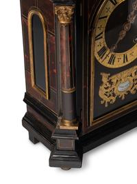 A Napoleon III Gilt Bronze Mounted Tortoiseshell and Ebonized Bracket Clock