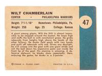 A Group of Eight 1961 Fleer Basketball Cards including Wilt Chamberlain,