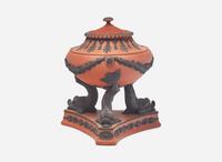 A Wedgwood Rosso Antico Dolphin Pastille Burner, UK, early 19th century