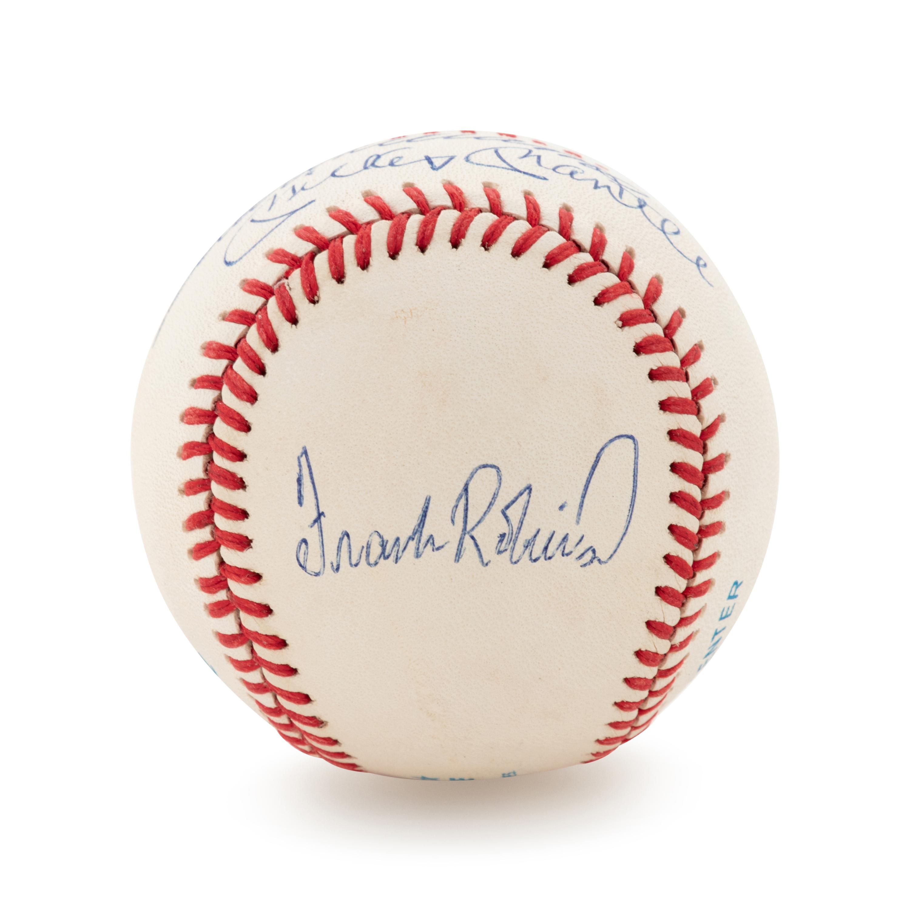 A Triple Crown Winners Multi Signed Baseball (Mickey Mantle, Frank Robinson, Ted Williams, Carl Yastrzemski)