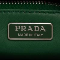 Prada, Shoulder Bag in Leopard-Print Pony Hair & Green Ostrich