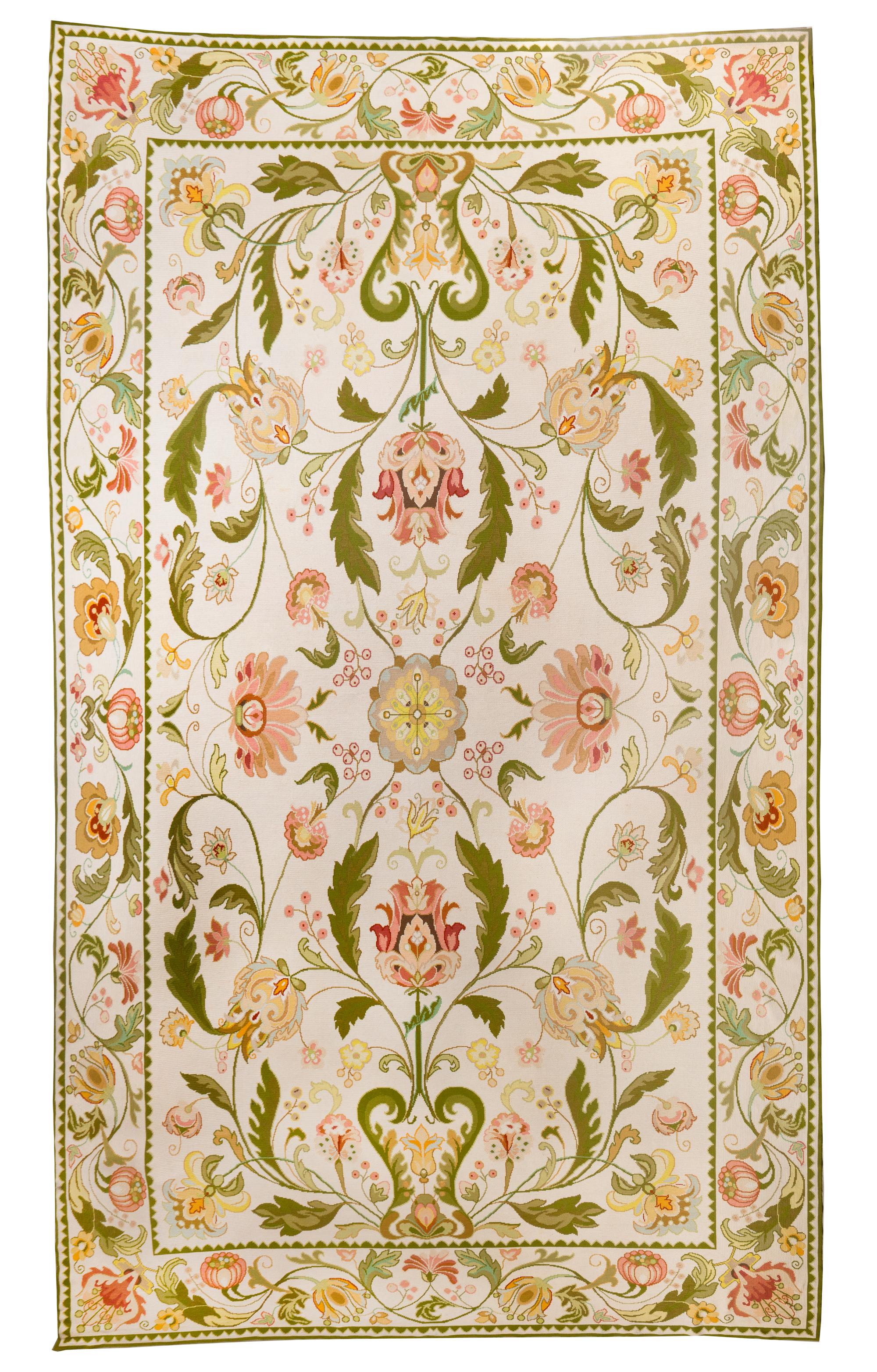 A Needlepoint Wool Carpet, 14 feet x 21 feet 8 inches.
