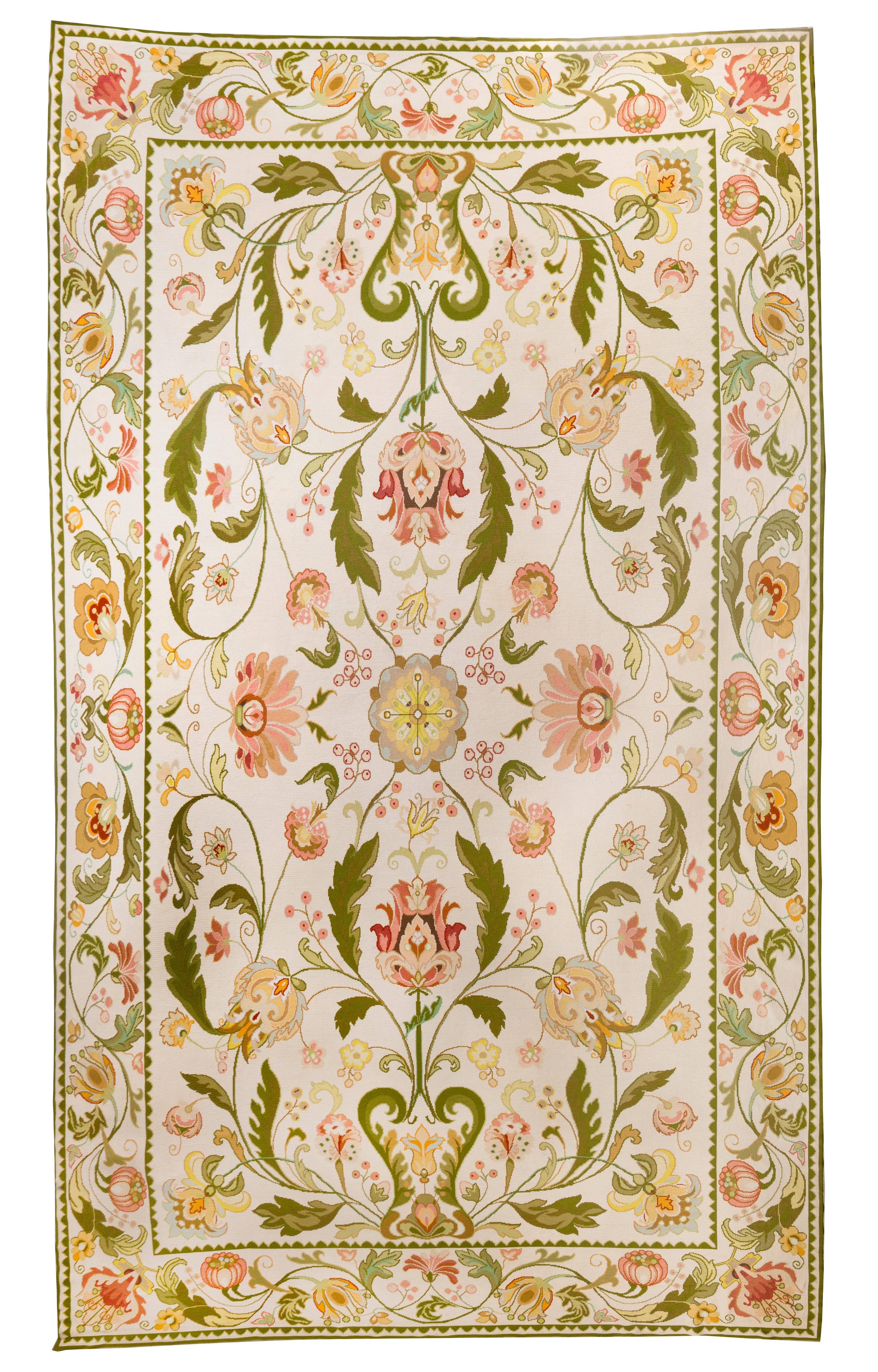 A Needlepoint Wool Carpet, 14 feet x 21 feet 8 inches.