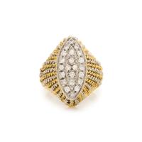 BICOLOR GOLD AND DIAMOND RING