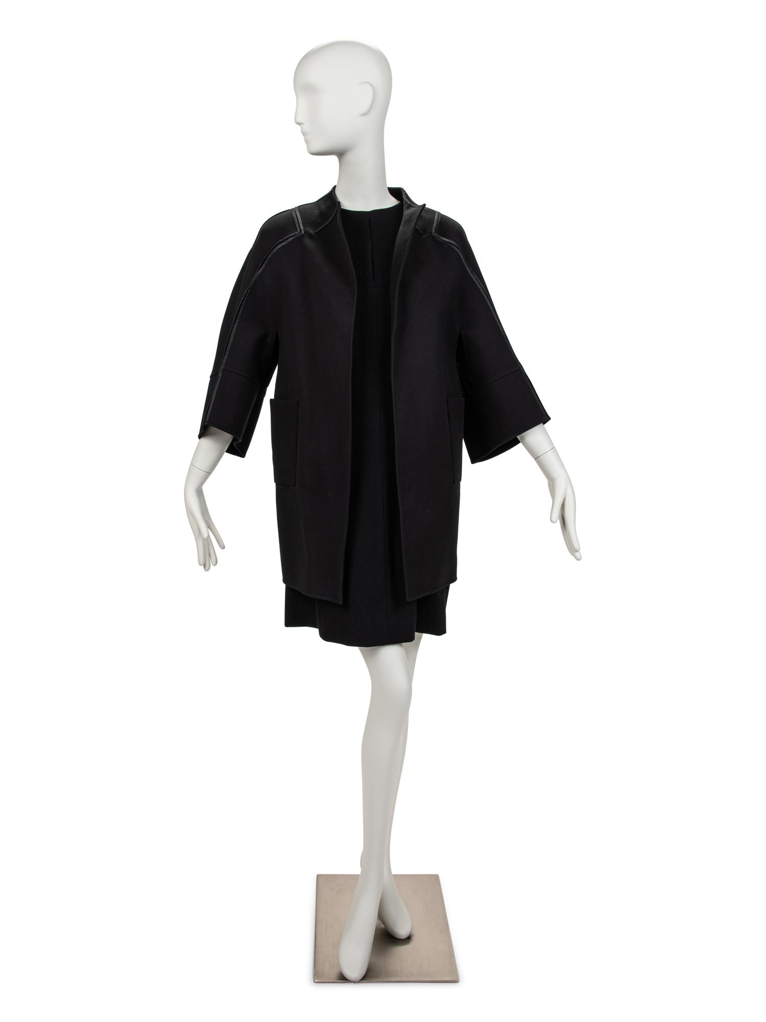 Ralph Rucci Coat Trimmed with Silk Taffeta, 2000-10s