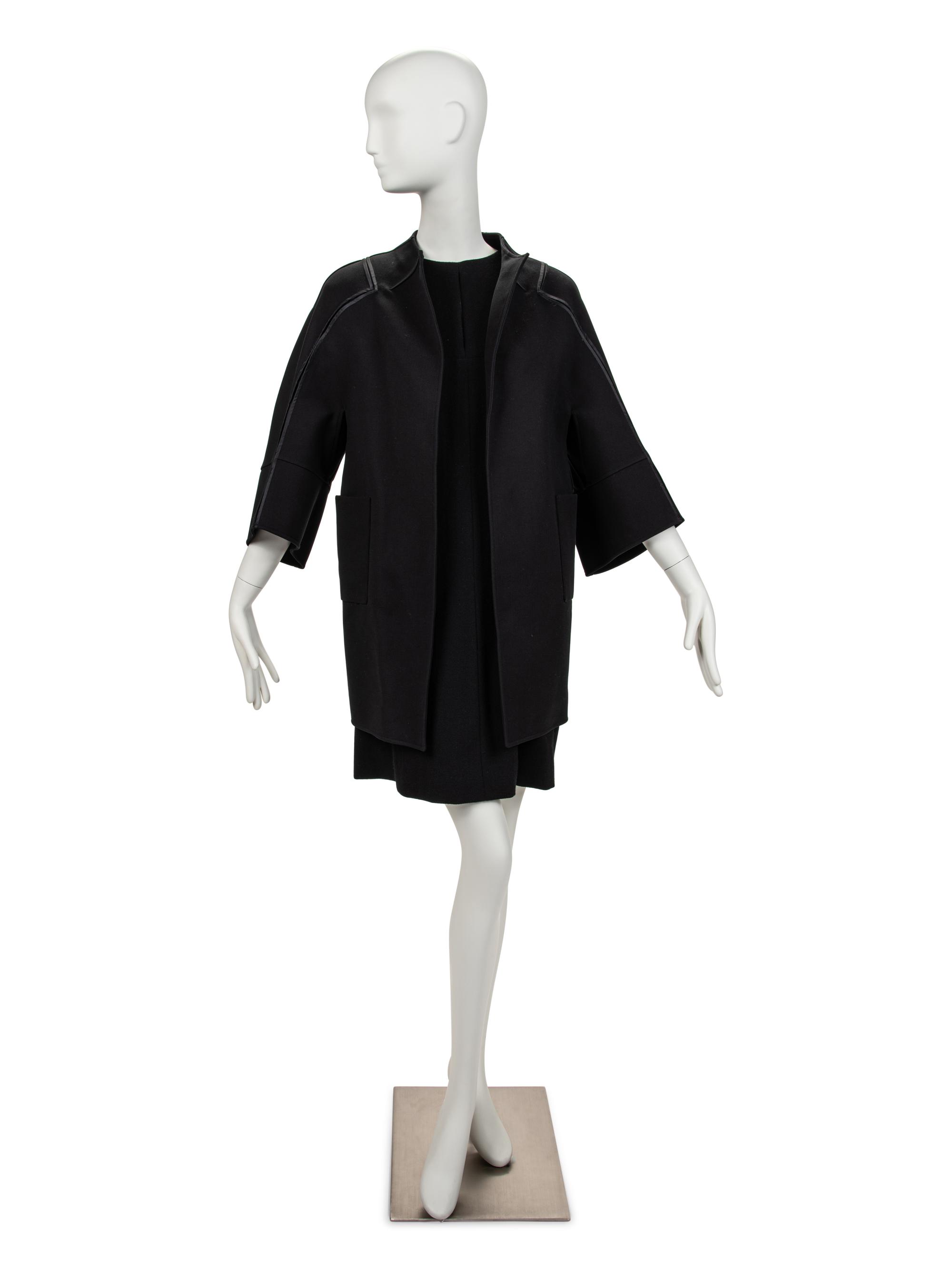 Ralph Rucci Coat Trimmed with Silk Taffeta, 2000-10s