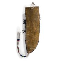 Central Plains Beaded Buffalo Hide Knife Sheath