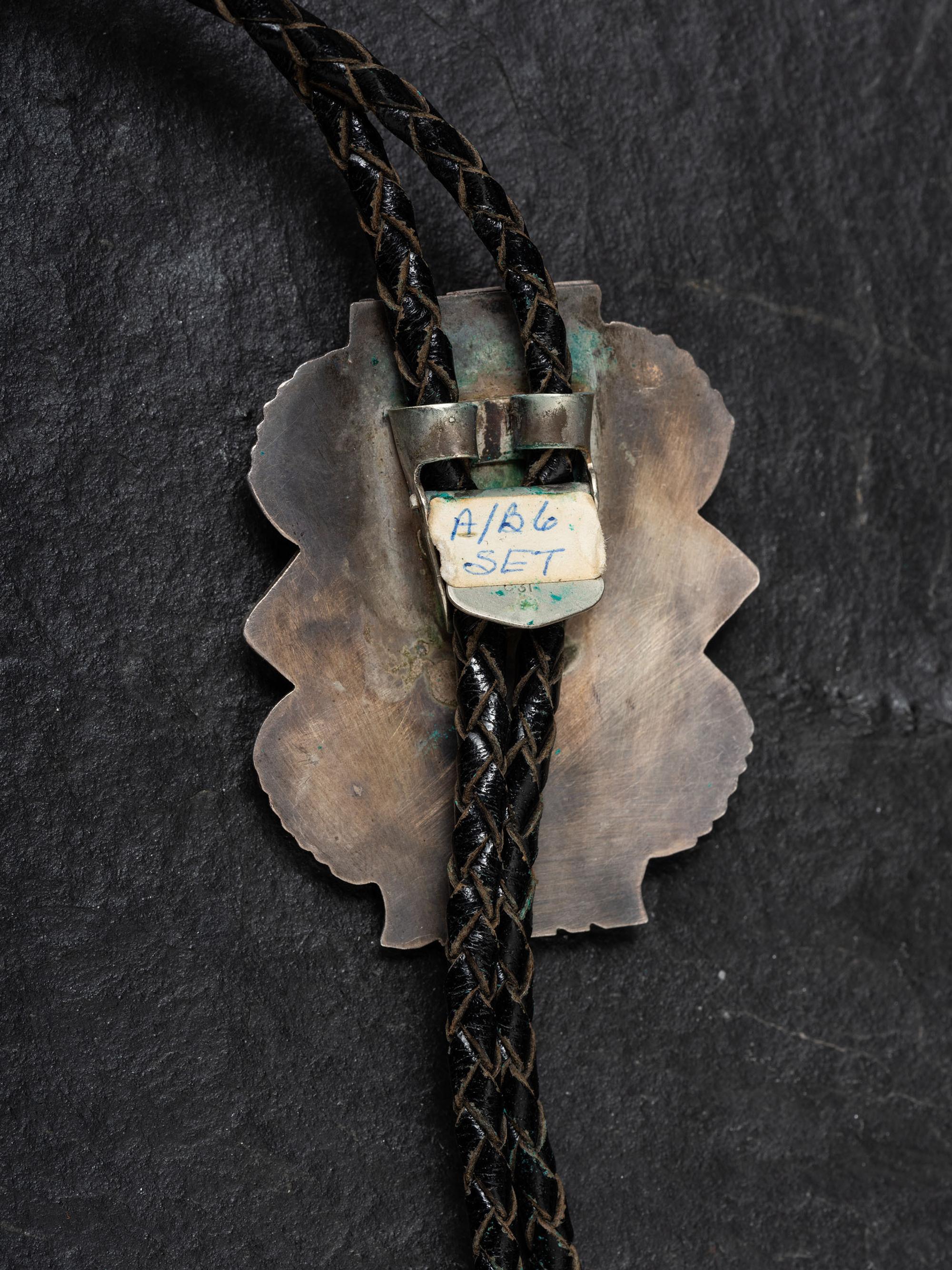 Silver and Mosaic Inlay Bolo Tie