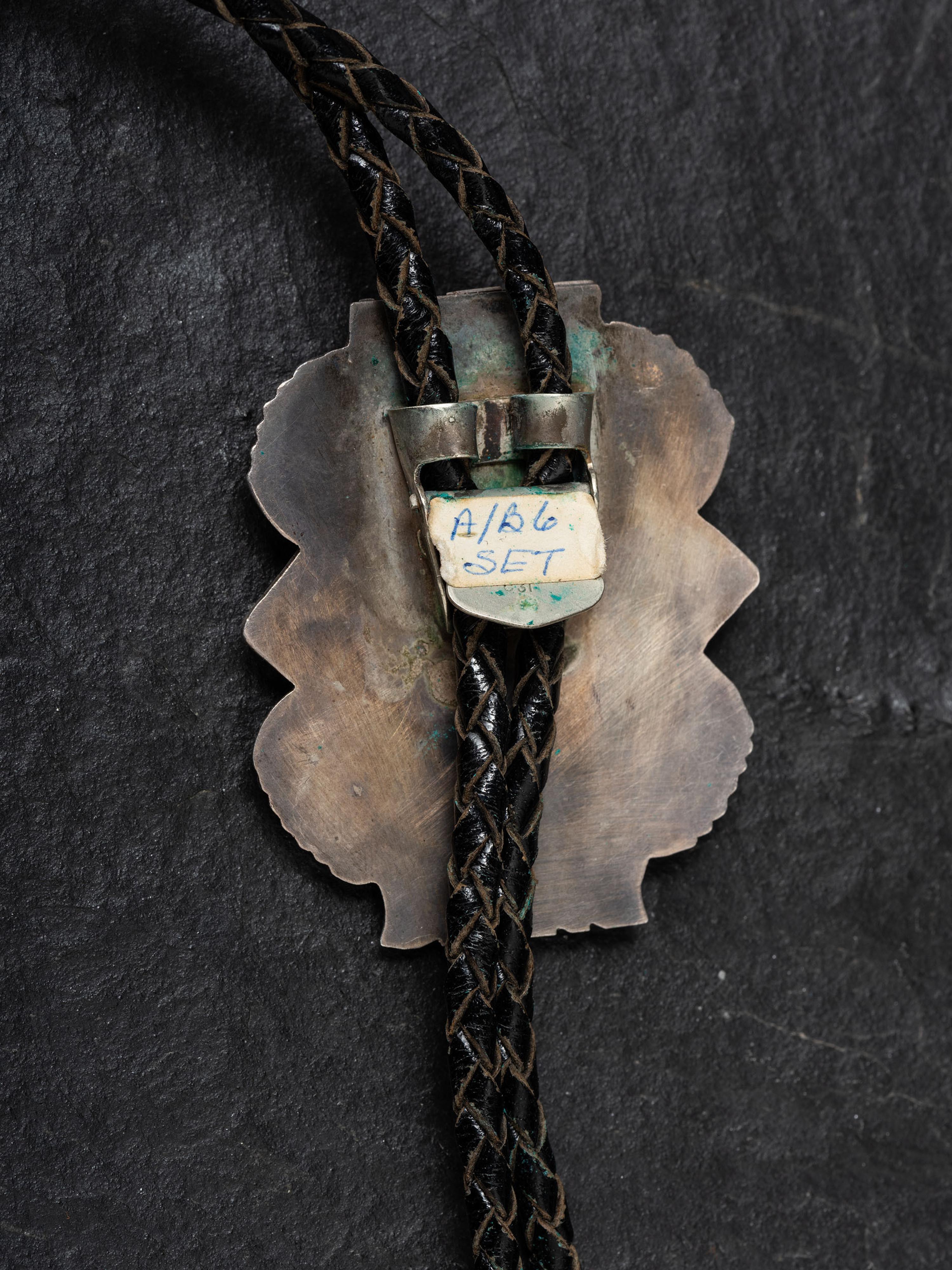 Silver and Mosaic Inlay Bolo Tie