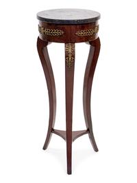An Empire Style Gilt-Metal-Mounted Mahogany Pedestal